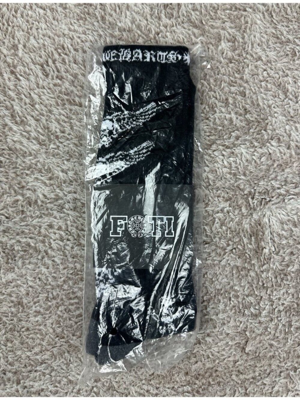 Chrome Hearts X Foti Socks Black Wings Skull M Us 5-8 Made In Japan Nwt — image 2 of 8